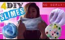 Easy DIY SLIME 2017 + Fluffy, Glitter, Basic, Googly Eyes Slimes! | Hiiyooitscat