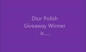Dior Polish Giveaway Winner!