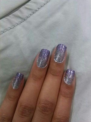 purple ombre with revlon nail strips