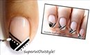 French Tip Abstract Nail Designs - Easy Nail Art (in Black and White)