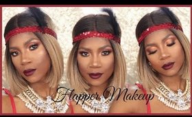 Flapper inspired Makeup for an event | 1920's Makeup |  Halloween 2018