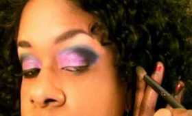 The Creole Look #  3 using BHcosmetics and e.l.f  light purple, teal, orange