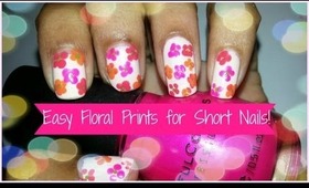 Easy Floral Prints for Short Nails!