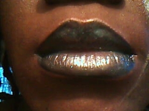 close up on the blue lip