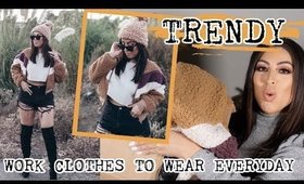 FALL TRENDY WORK OUTFITS & BASIC ESSENTIALS HAUL