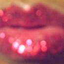 Ruby Red Glitter Lips