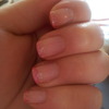 pink tips with glitter :)
