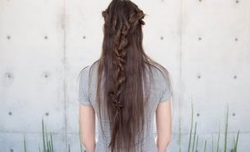 Rope Braid Half Up Hairstyle