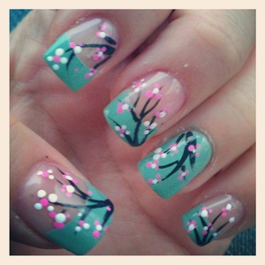 cherry blossom nails 