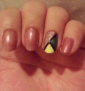 With abstract accent nail 