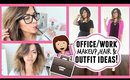 Office/Work Makeup, Hair + Outfit Ideas! Life After College!
