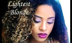 Dying Kinky Curly Virgin Hair Blonde/ 1 Month Update