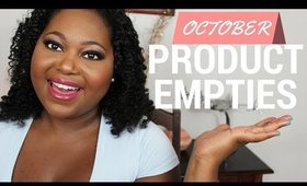 OCTOBER PRODUCT EMPTIES