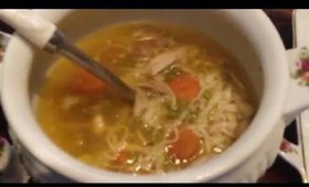 Semi Homemade chicken noodle vegetable soup