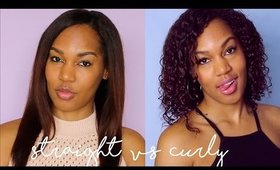 Straight VS Curly? Comparing Naturally Curly Hair to Flat Ironed Hair alishainc