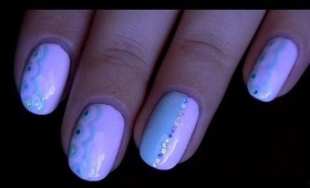 Easy Elegant Pink and Mint Nails