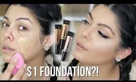 THE BEST $1 FULL COVERAGE FOUNDATION REVIEW CHEAP MAKEUP PRODUCTS | SCCASTANEDA