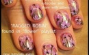 RAGGED ROBIN FLOWER: robin moses lavender flowers nail art design tutorial 505