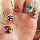 random and funky nails