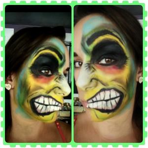 Halloween two-faced look