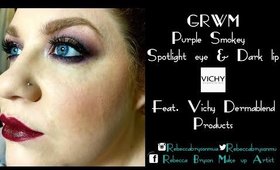 Purple/gold Smokey GRWM feat. Vichy Dermablend