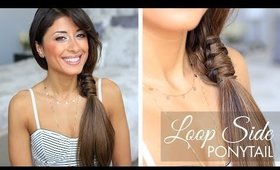Loop Side Ponytail Cute Hairstyle