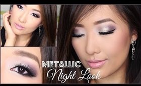 PURPLE + PEWTER METALLIC NIGHT LOOK | Drugstore Eye Makeup Tutorial | hollyannaeree ♡