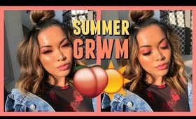 Summer GRWM: IG Baddie Peach Makeup + Hair Look! (fast and easy)