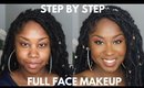 STEP BY STEP EASY FULL FACE MAKEUP TUTORIAL | ONLY 3 EYESHADOWS!