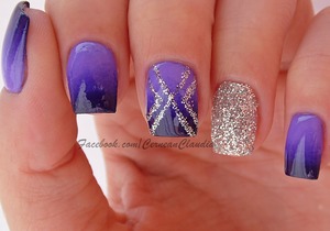 Tutorial on : http://claudiacernean.blogspot.ro/2014/03/unghii-ombre-ombre-nails.html . Furthermore, using the code 'CRX31' you will get 10% discount for all the Born Pretty Store products. You can find the silver glitter here : http://goo.gl/UO04o5 (code 6#)