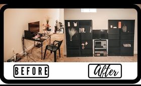 BEFORE and AFTER LIVING ROOM DECOR BOOKSHELVES Part1