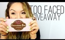Too Faced Chocolate Bar Palette GIVEAWAY 2014 (OPEN) @Gabybaggg