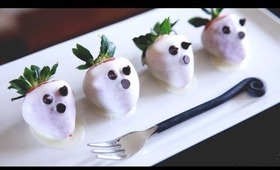 How-To ♥ Spooky Strawberry Ghosts