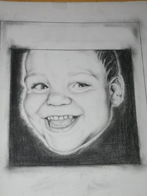 A client asked me to draw her son... this was an oldie too, I'm thinking '00.. no clue