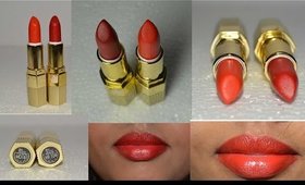 Blue Heaven Xpressions Lipstick Review Swatches Shades Matte Orange & Radiant Red