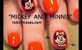MICKEY AND MINNIE MOUSE: robin moses nail art design tutorial