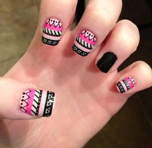 My version of Aztec Nails! :) 