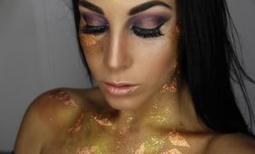 Gold Goddess Halloween Makeup Tutorial