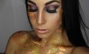 Gold Goddess Halloween Makeup Tutorial