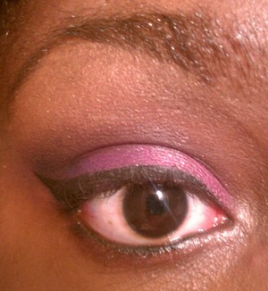 Pink and Purple eye. Perfecting my wing