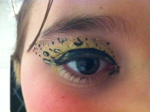 Ok so that's my little sisters eye and I was trying out some new stuff and that's how it turned out :)