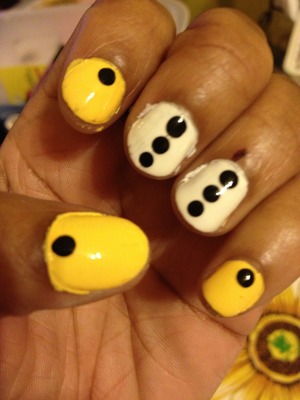 Yellow & White With Black Dots :)