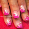 Simple Pink Stripe Nail Art