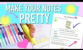 MAKE YOUR NOTES LOOK PRETTY | How to take pretty notes | Paris & Roxy