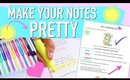 MAKE YOUR NOTES LOOK PRETTY | How to take pretty notes | Paris & Roxy