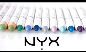 NYX Jumbo Eye Pencil Swatches 24 colors