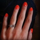 neon orange nails!