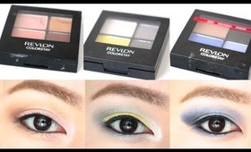 Revlon ColorStay 16 Hour Eyeshadow Quad Swatches + Eye makeup