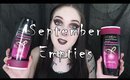 September 2015 Empties!! Maybelline, NYX, Kat Von D, and more!!