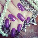 purple metallic nails
